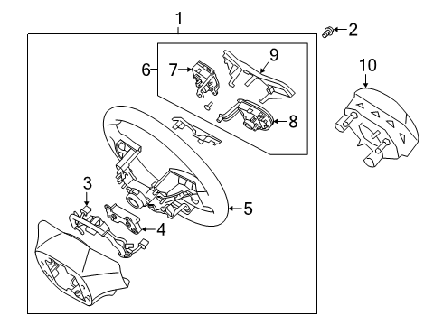 2020 Kia Optima Steering Column & Wheel, Steering Gear & Linkage Switch Assembly-STRG LH Diagram for 96710D4530