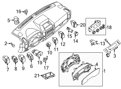 2009 Nissan Armada Parking Aid Sensor-Sonar Diagram for 25994-7S10A