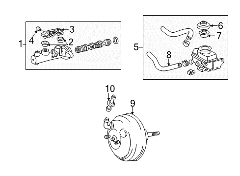 1998 Toyota Sienna Hydraulic System Valve Assy, Vacuum Check(For Brake) Diagram for 44730-10010