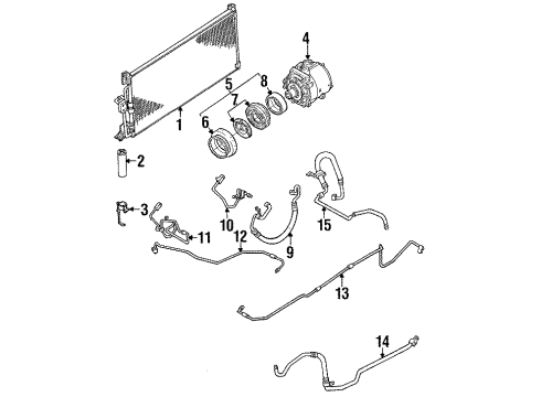 1992 Dodge Stealth Air Conditioner Valve A/C Expansion Diagram for MB630405