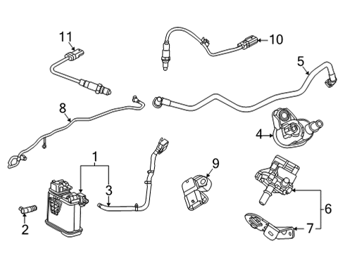 2021 Chevrolet Trailblazer Emission Components Air Injection Reactor Pump Diagram for 25204658