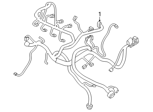 2018 Chevrolet City Express Wiring Harness Engine Harness Diagram for 19318110