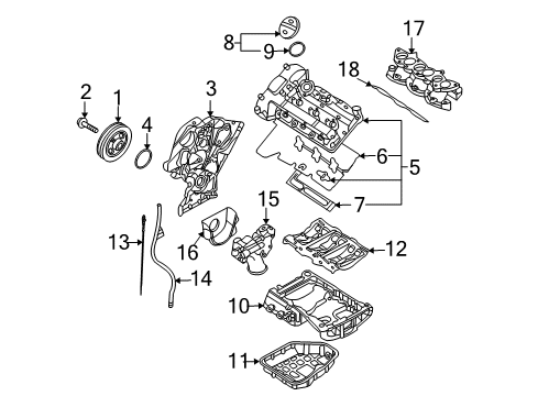 2010 Kia Sedona Intake Manifold Tank Assembly-Surge Air Diagram for 292103C190