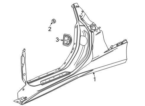 2021 Chevrolet Corvette Aperture Panel Aperture Panel Insulator Diagram for 84535264