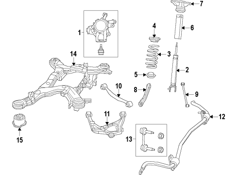 2015 Dodge Durango Rear Suspension Components, Lower Control Arm, Ride Control, Stabilizer Bar, Torque Arm Link-STABILIZER Bar Diagram for 68069682AA