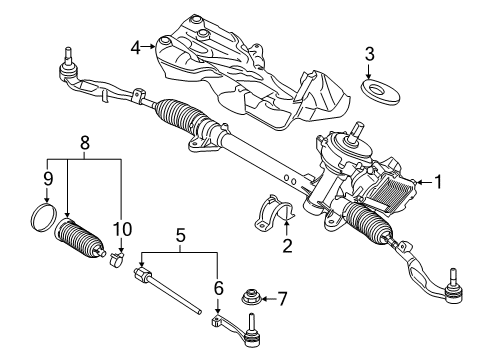 2020 BMW X2 Steering Column & Wheel, Steering Gear & Linkage EXCH. STEERING BOX, ELECTR. Diagram for 32106897698