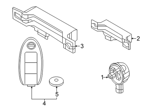 2021 Nissan Sentra Keyless Entry Components CONTROLLER ASSY-SMART KEYLESS Diagram for 285E1-6LA0C