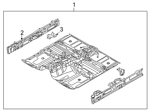 2009 Kia Borrego Pillars, Rocker & Floor - Floor & Rails Bracket Assembly-Side, LH Diagram for 652562J000