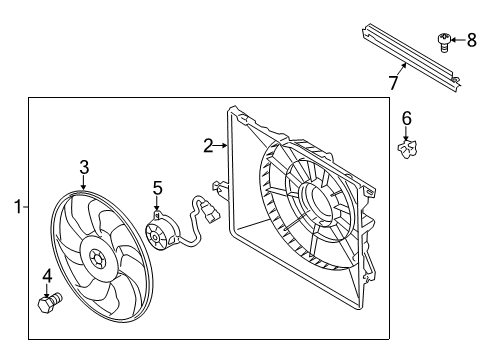 2014 Kia Sorento Cooling System, Radiator, Water Pump, Cooling Fan Fan Controller Diagram for 25385-B8800