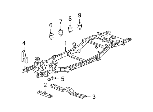 2012 Chevrolet Colorado Frame & Components Bumper Brace Diagram for 88965521