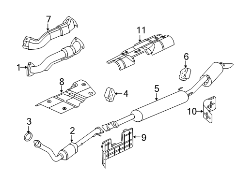 2007 Saturn Relay Exhaust Components Shield Kit, Fuel Tank Diagram for 19133443