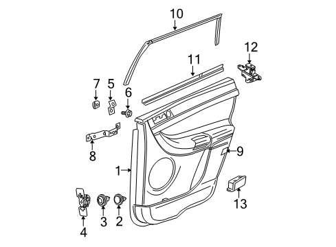 2004 Chrysler Pacifica Interior Trim - Rear Door WEATHERSTRIP-Rear Door Belt Diagram for 4894477AF