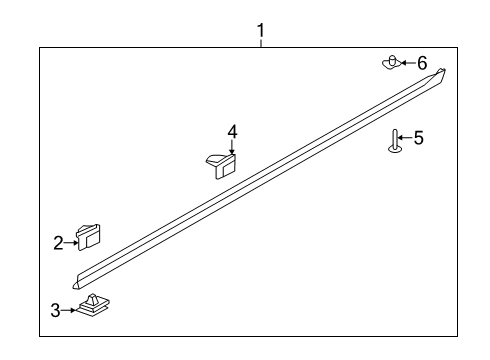 2022 Hyundai Santa Fe Exterior Trim - Pillars Moulding Assembly-Side Sill, LH Diagram for 87751-S2000