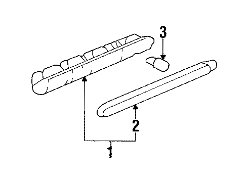 2002 Oldsmobile Intrigue High Mount Lamps Lamp Asm-High Mount Stop Diagram for 10421781