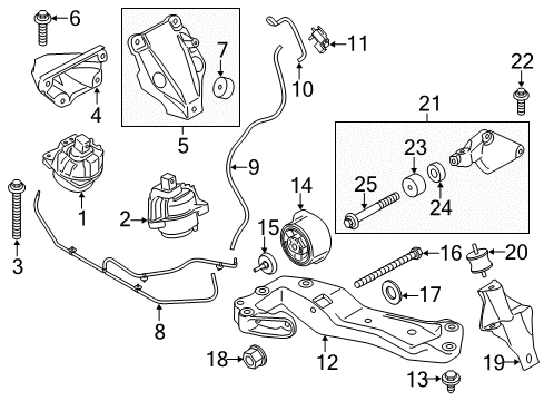 2015 BMW 740Ld xDrive EGR System Vacuum Hose Black Diagram for 11747797129