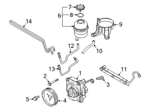 2007 BMW Z4 P/S Pump & Hoses, Steering Gear & Linkage Power Steering Pump Diagram for 32417837884