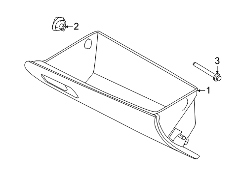 2019 Kia Forte Glove Box Glove Box Assembly Diagram for 84510M7000GBU