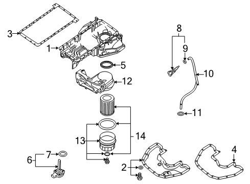 2006 BMW 650i Senders Profile-Gasket Diagram for 11417508114