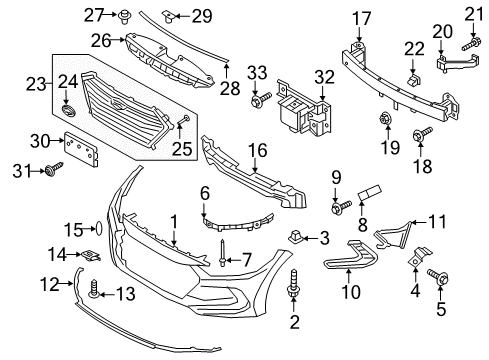 2017 Hyundai Elantra Fog Lamps Screw-Tapping Diagram for 12493-04147-B