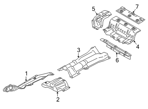 2020 BMW M8 Gran Coupe Heat Shields HEAT INSULATOR FLOOR PANEL T Diagram for 51488079983