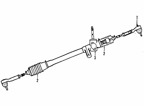 1985 Dodge Caravan Steering Column, Steering Gear & Linkage, Steering Wheel & Trim Power Steering Gear Assembly Diagram for R0400206