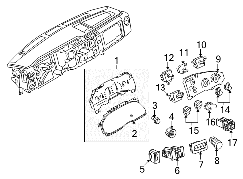 2010 Ford E-250 Instruments & Gauges Temperature Switch Diagram for XC2Z-19C733-AA