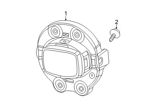 2021 Jeep Cherokee Fog Lamps Lamp-Front Fog Diagram for 68466265AC