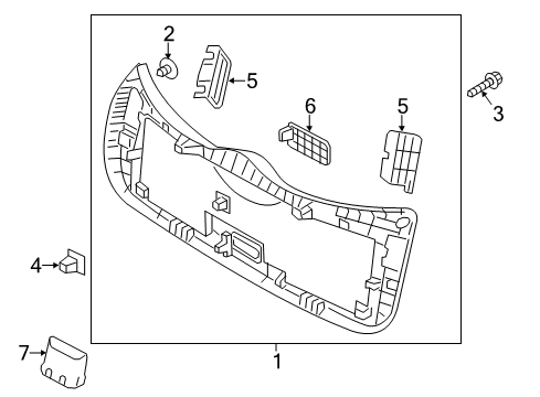 2015 Kia Rio Interior Trim - Lift Gate Handle-Tail Gate Pull Diagram for 817552E000HU