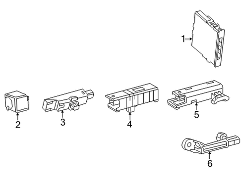 2022 Toyota Corolla Cross Keyless Entry Components Antenna Diagram for 899A0-0A020