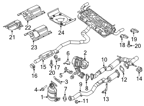 2016 Chrysler 200 Exhaust Components Gasket-CROSSUNDER Pipe Diagram for 4880235AC