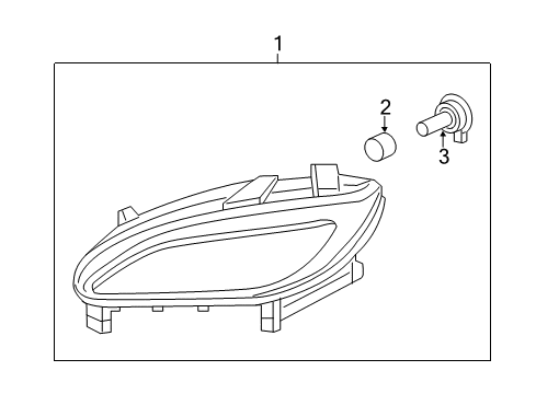 2013 Hyundai Veloster Front Lamps - Fog Lamps Wiring Assembly Diagram for 92216-2V000