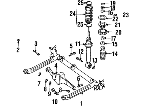 2001 Infiniti G20 Rear Suspension Link Complete-Lateral Diagram for 55130-2J010