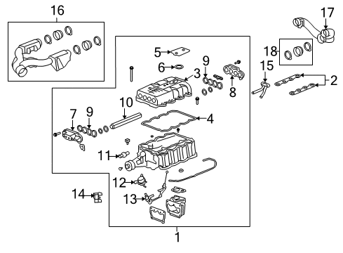 2006 Cadillac XLR Supercharger & Components Supercharger Diagram for 12602083