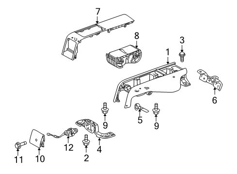 2012 Lexus IS350 Rear Console Rear Seat Center Armrest Cup Holder Sub-Assembly Diagram for 58810-53160-A0