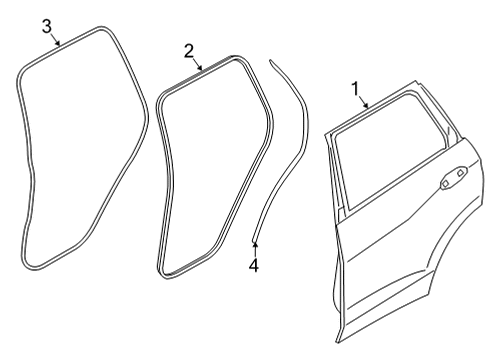 2021 BMW X6 Door & Components EDGE PROTECTION, DOOR, REAR Diagram for 51769465546