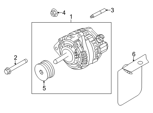 2012 Ford Mustang Alternator Alternator Diagram for CR3Z-10346-A