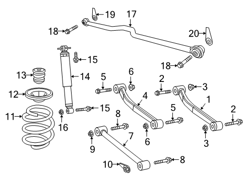 2022 Jeep Gladiator Rear Suspension REAR COIL Diagram for 68506251AA