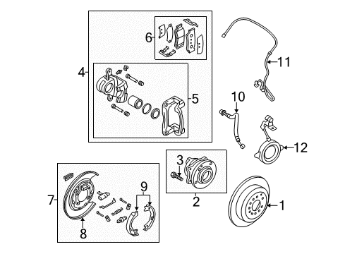 2012 Kia Sorento Brake Components Cable Assembly-ABS.EXT, RH Diagram for 91920-3J100