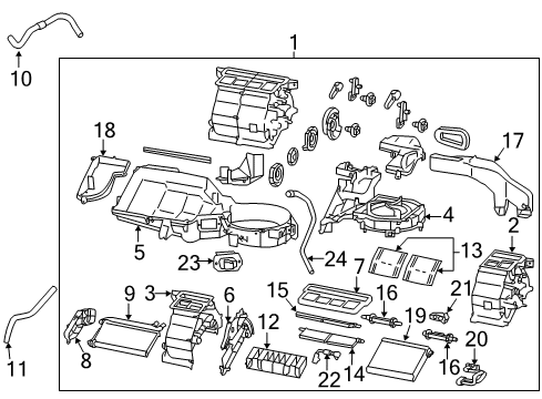 2018 Toyota 86 Air Conditioner Upper Housing Diagram for SU003-02069