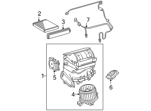 2011 Toyota RAV4 Blower Motor & Fan Blower Motor Diagram for 87103-0R010