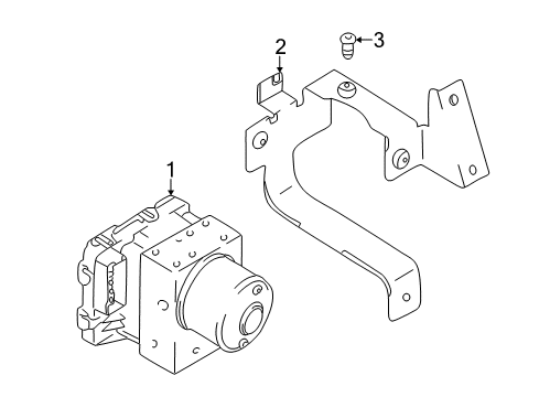 2002 Hyundai Santa Fe Anti-Lock Brakes Bracket Assembly-Hydraulic Unit Diagram for 58910-26050