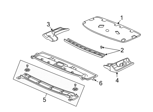 1997 Acura NSX Interior Trim - Roof Garnish, Front Roof (Real Black) Diagram for 83212-SL0-T00ZA