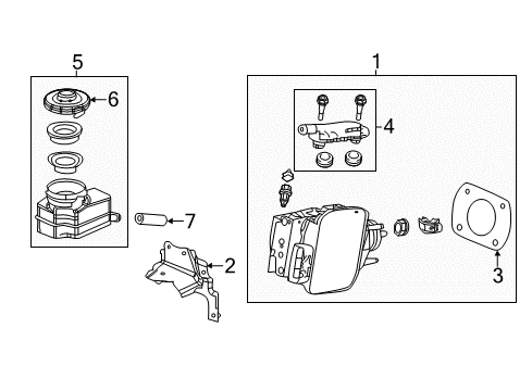 2020 Acura MDX Dash Panel Components Reservoir Set (Coo) Diagram for 46661-TRX-A01