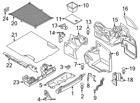 2020 BMW M4 Interior Trim - Rear Body Stop Buffer Diagram for 51247320473