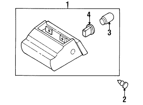 1997 Kia Sportage Bulbs Socket Diagram for MBW0A51584