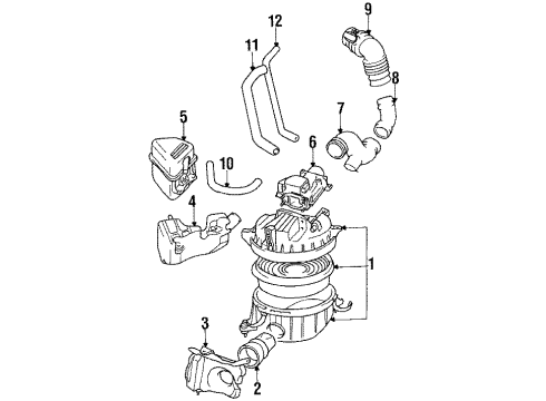 1991 Toyota Pickup Powertrain Control Resonator Bracket Diagram for 17894-65010