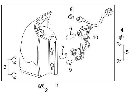 2015 Chevrolet Cruze Bulbs Socket & Wire Diagram for 42371692