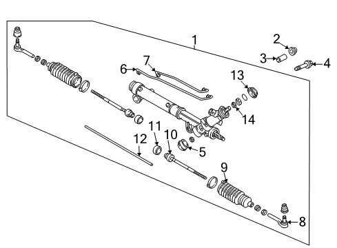 1998 Buick Century P/S Pump & Hoses, Steering Gear & Linkage Gear Kit, Steering (Remanufacture) Diagram for 26079915