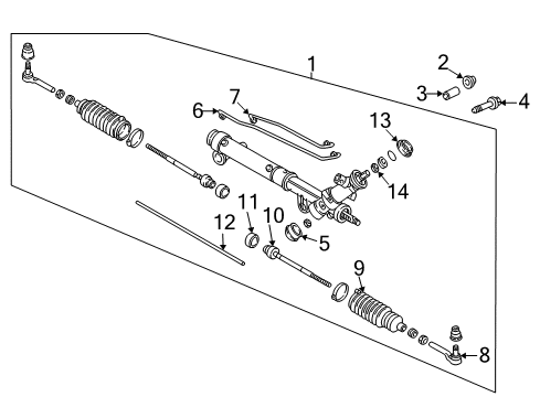 1998 Buick Century P/S Pump & Hoses, Steering Gear & Linkage Gear Kit, Steering Diagram for 26079913