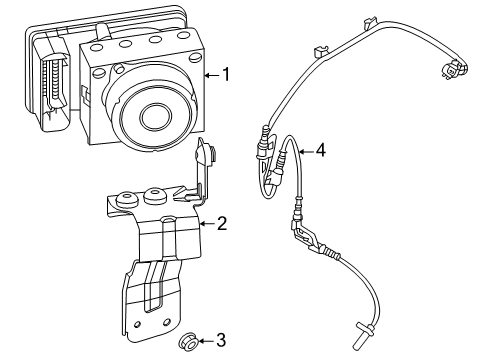 2019 Hyundai Veloster N Anti-Lock Brakes Bracket-Hydraulic Module Diagram for 58920-K9000